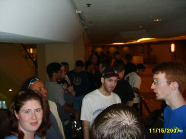 The line for registration The line for registration