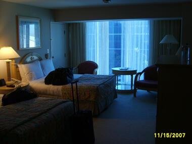 My hotel room at the Hilton My hotel room at the Hilton